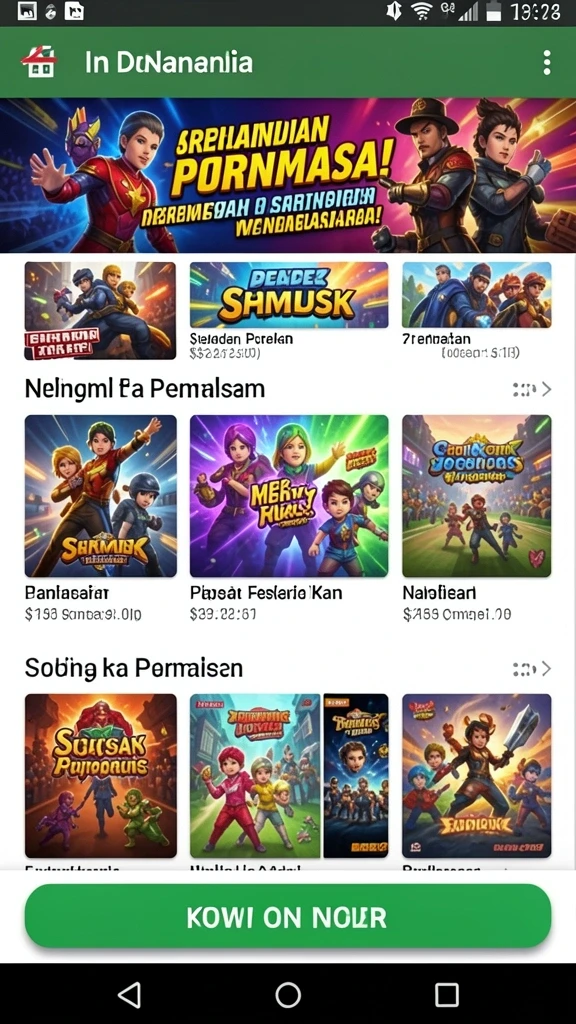 oristoto - Tampilan menu awal yang menarik dan mudah dinavigasi.